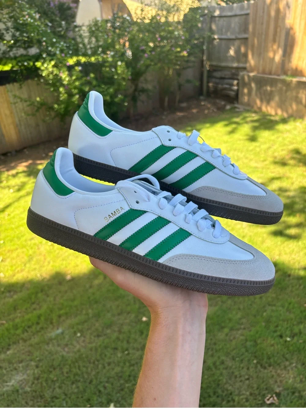 Adidas Samba OG ‘Cloud White / Green Gum’ Men’s Size 10-11 Sneakers NEW! IG1024